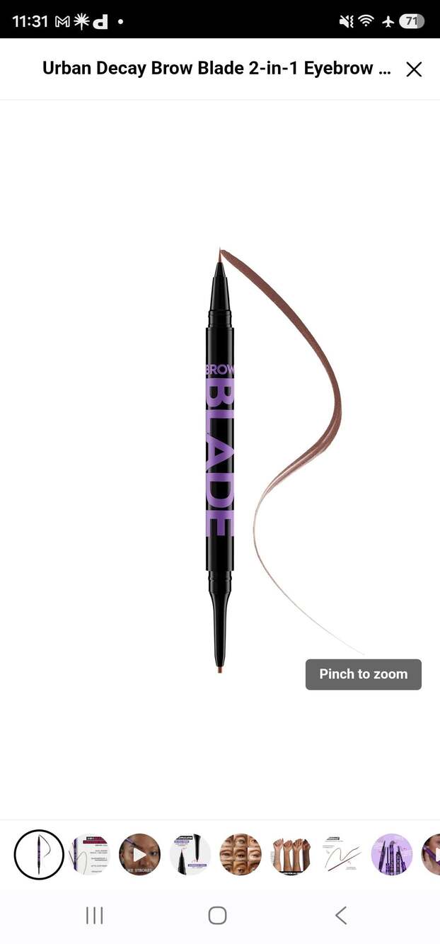 Urban Decay Brow Blade Waterproof Eyebrow Pencil & Ink Stain GINGERSNAP